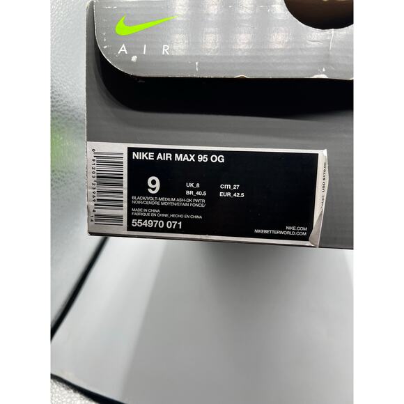 Nike Air Max 95 OG “Neon” 2015 size 9 men’s brand new - Picture 7 of 7